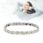 Magnetic titanium bracelet, fashion bracelet for Women, delicate simple healing jewelry titanium steel bracelet anti fatigue bracelet gift health bracelet pain reduce