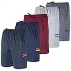 Confezione da 5: pantaloncini da uomo resistenti al sudore e alle prestazioni atletiche attive, Set F., L