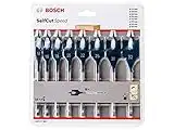 Bosch Professional 2607577364 SelfCut Speed Flat Wood Spade Drill Bit Set 8pc, Blue/Polished Steel