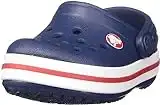 Crocs Unisex-Child Crocband Clogs (Todder Shoes), Navy/Red, 4 Toddler