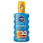 Nivea SUN Protect & Bronze Sun Spray (200 ml), Bronzing Tanning Lotion Spray with SPF30, Advanced Suncream Protection, Natural Pro-Melanin Extract