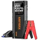 AsperX 4500A Jump Starter Power Pack (up to All Gas or 10L Diesel Engine), 12V Car Battery Booster Pack 26800mAh Portable Jump Starter Power Bank with PD 30W LED Display & USB-C for RV Truck SUV