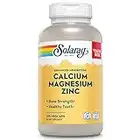 Solaray Calcium Magnesium Zinc Supplement, with Cal & Mag Citrate, Strong Bones & Teeth Support, Easy to Swallow Capsules, Vegan, 68 Servings, 275 VegCaps