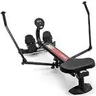 Lanos Hydraulic Rowing Machine | Adjustable Resistance | Smooth and Full-Motion Rowing Stroke | LCD Monitor | Compact for ...