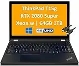 Lenovo ThinkPad T15g 15.6" UHD 4K Workstation Business Laptop (Intel 6-Core Xeon W-10855M, 64GB RAM, 1TB PCIe SSD, RTX 2080S Max-Q Graphics) Backlit, 2 x Thunderbolt, Win 10/11 Pro + IST Cable