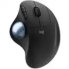 Logitech Ergo M575 Wireless Trackball Mouse - Easy Thumb Control, Precision and Smooth Tracking, Ergonomic Comfort Design, for Windows, PC and Mac with Bluetooth and USB Capabilities (Black)