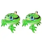 NUOBESTY Inflatable Frog Animal Balloon Walking Balloons Kids Gift for Birthday Carnival Party Décor 2pcs