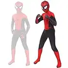 Kids Spider Cosplay Costume 3D Superhero Fancy Dress Child Anime Superhero Costume with Mask, Classic Childs spider Costume, Kid Role Play Costume Jumpsuit for Masquerade Party Halloween Carnival