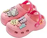 Everyday Delights Sanrio Hello Kitty Bears Clogs Slip on Water Shoes Casual Summer for Girls Kids Children - Pink L Size, Large Little Kid
