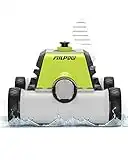 FIILPOW Cordless Robotic Pool Cleaner, Auto-Dock Technology, Automatic Pool Robot Vacuum with 90 Mins Running Time, Rechargeable, Lightweight Ideal for Above-Ground Pools Up to 800 Sq.ft, Green