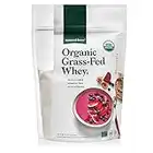 Natural Force Grass Fed Organic Whey Protein Powder – Non GMO Verified, Humane Certified & Lab Tested for Toxins – Pure & Unflavored – Keto Friendly, Low Carb, and Kosher – 16 Ounce A2 Protein