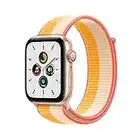 Apple Watch SE (1st Gen) [GPS + Cellular 44mm] Smart Watch w/Gold Aluminium Case with Maize/White Sport Loop. Fitness & Activity Tracker, Heart Rate Monitor,  Retina Display, Water-Resistant