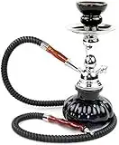 GStar 11" Premium 1 Hose Hookah Complete Set - Mini Pumpkin Hookah Glass Vase (Black)