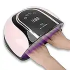 Yuyte - Lampada per Asciugatura Delle Unghie, con Lampada a Led Da 160 W, Generatore Uv a Polimerizzazione Rapida per Manicure e Pedicure, per La Casa e Il Salone