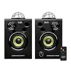 Hercules DJSpeaker 32 Party - 2 x altavoces de monitorización activos de 15 vatios con luces integradas