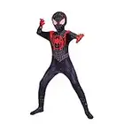 Diudiul Spiderman Costume De Cosplay Costume De Costume pour Enfant (Noir, 110-120)