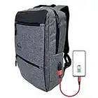 KLISSIDE Zaino Porta PC Uomo per Laptop fino a 17 pollici. Zainetto donna e uomo ideale come zaino viaggio o lavoro. Impermeabile, leggero, traspirante con USB integrata. 43x16x31 cm