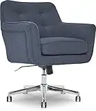 Serta Ashland Ergonomic Home Office Chair with Memory Foam Cushioning, Chrome-Finished Stainless Steel Base, 360-Degree Mobility