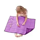 ROKDUK Weighted Lap Pads for Kids Dog Pet Throw Blanket Toddler 20x30in 3 Pounds Reversible Soft 1800TC Cotton Alternative, Multifunction Adult Shoulder Back Relax Purple/Lavender