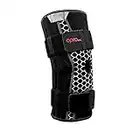 Opro tec Knee Brace with Stabilisers - Neoprene Brace with Flexible Steel Spring Stabilisers for Added Support for Cartilage and Ligament Injuries, Patellar Tracking and Mild Arthritis (Large),Black