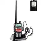 Talkie-walkie sans entrave UV-5R Double Bande 65MHz ~ 108MHz VHF/UHF Talky-walky LED FM 128 canaux de mémoire Radio 2 Voies Émetteur-récepteur FM Récepteur Radio Support VOX câble d'alimentation UE