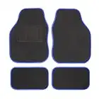 Safe Travel 27651 Universal Car Mats, Left Hand Drive (LHD), Welded Heel, Blue Binding