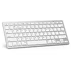 OMOTON Ultra-Slim Bluetooth Keyboard for iPad 10.2(10th/ 9th/ 8th Generation)/ 9.7, iPad Air 4th Generation, iPad Pro 11/12.9, iPad Mini, and More Bluetooth Enabled Devices, White