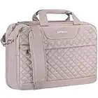 EMPSIGN 17.3 Inch Laptop Bag, Laptop Briefcase for Women Large Laptop Case Computer Bag Business Office Travel, Water-Repellent Women Briefcase Shoulder Bag with RFID Pockets, Dusty Pink