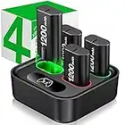 Charger for Xbox One Controller Battery Pack with 4 x 1200mAh USB Rechargeable Xbox One Battery Charger Station for Xbox Series X|S, Xbox One S/One X/One Elite Controllers-Accessories Kit for Xbox One