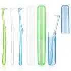 Cerolopy 6pcs Single Tuft Toothbrush with Case Soft Interspace Toothbrushes Interdental Toothbrush Travel Mini Trim Toothbrush for Braces, Detail Cleaning