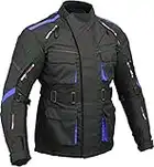 GearX Surfer Veste de Moto Dos et coude rembourrés imperméablesu - Noir, XXL