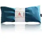 Blissful Being Lavender Eye Pillow | Hot or Cold Weighted Satin Eye Mask Perfect for Sleeping, Yoga, Meditation | Gifts for Women, Birthday, Teachers | Natural Herbal Relaxation | Made in USA (Aqua)