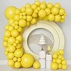 Yellow Balloons Garland Arch Kit 103pcs 5/10/12/18 Inch Yellow Balloons, Different Sizes Yellow Matte Latex Balloons for Sunflower Balloons Arch, Honey Bee Baby Shower Lemon Theme Party Decorations