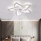 TATANE 50W Ceiling Fan with Light, LED Dimmable Ceiling Fan Lamps with Remote Control & Bluetooth APP, Dimming Light Color Temperature & Wind Speed Ceiling Fan Light for Bedroom Living Room (69cm)