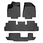SMARTLINER Custom Fit Floor Mats 3 Row Liner Set Black Compatible with 2022-2023 Nissan Pathfinder (8 Passenger Models Only) / Infiniti QX60 (7 Passenger Models Only)