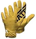 Battle Triple Threat - Guantes receptores para adultos, color dorado, talla L