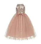 Sequin Halter Junior Flower Girl Dresses Pretty Princess Ballroom Dance 202 12