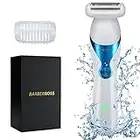 BarberBoss Rasoio elettrico da donna, senza fili, per corpo, sotto braccio, gamba, rasoio da donna, uso bagnato e asciutto, design impermeabile e trimmer bikini QR-8081