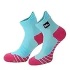 OTTER Chaussettes Respirantes imperméables pour Hommes et Femmes. pour activités de Plein air, Golf, Course, Cyclisme, randonnée, Marche. Technologie Coolmax® Core (Bleu Ciel et Rose, Media)