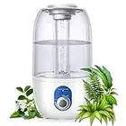 BEAR Humidifiers for Bedroom, 3L Cool Mist Humidifiers and Oil Diffuser, Quiet Rapid humidifiers for Home Whole House, with Adjustable Mist Output and Auto Shut-off, White