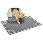 Mr. Pen- Large 23.5”X 35.2”, Gray, Cat Litter Mat Litter Trapping Mat, Litter Mat for Litter Box, Cat Rug, Large Litter Mat