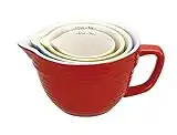 Creative Co-Op Bowl Shaped Measuring Cups, Primary Colors, Set of 4