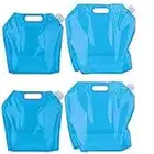 Tebery 4 Set / 30L Folding Water Container 2 x 5L+2 x 10L Water Bag, Collapsible Water Carrier Tank Storage for Sport Camping Hiking Picnic BBQ and Car