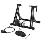 SONGMICS Entraîneur de vélo, Home Trainer Bicyclette, freinage magnétique, avec Roue de réduction du Bruit, Pliable pour Un Rangement Facile, Noir SBT01B