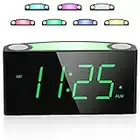 Horloge Digitale avec Veilleuses pour Dormeurs Profonds,Personnes âgées,Enfants- Plug-in Réveil Digital avec Affichage à LED & Luminosité Réglable,Snooze/2 Port USB,Alarme Bruyante,Batterie de Secours