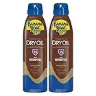 Banana Boat Deep Tanning Oil Sunscreen with Coconut Oil, Broad Spectrum Spray, SPF 15, 6oz. - Twin Pack