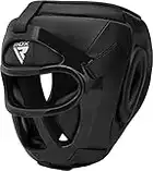 RDX Casque de Boxe MMA Entraînement, Maya Hide Cuir Head Guard, Grille Amovible Muay Thai Sparring Arts Martiaux Kickboxing Combat Visage Oreille Nez Protecteur Garde La Tête, Homme Femme