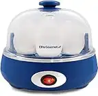 Elite Gourmet EGC322CBL Easy Egg Cooker Electric 7-Egg Capacity, Soft, Medium, Hard-Boiled Egg Cooker with Auto Shut-Off, Measuring Cup Included, BPA Free, Classic Blue