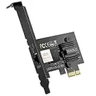 XIAOLO 2.5GBase-T PCIe Adaptateur réseau 2.5G/1G/100Mbps PCI Express Gigabit Ethernet Carte RJ45 LAN Carte Réseau pour PC Support Windows 10 et Linux Jeu de puces pour I225V