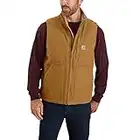 Carhartt Men's Sherpa Lined Mock-Neck Vest, Carhartt Brown, Large